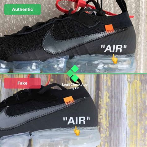 nike off white vapormax black fake vs real|nike vapormax 10 off white.